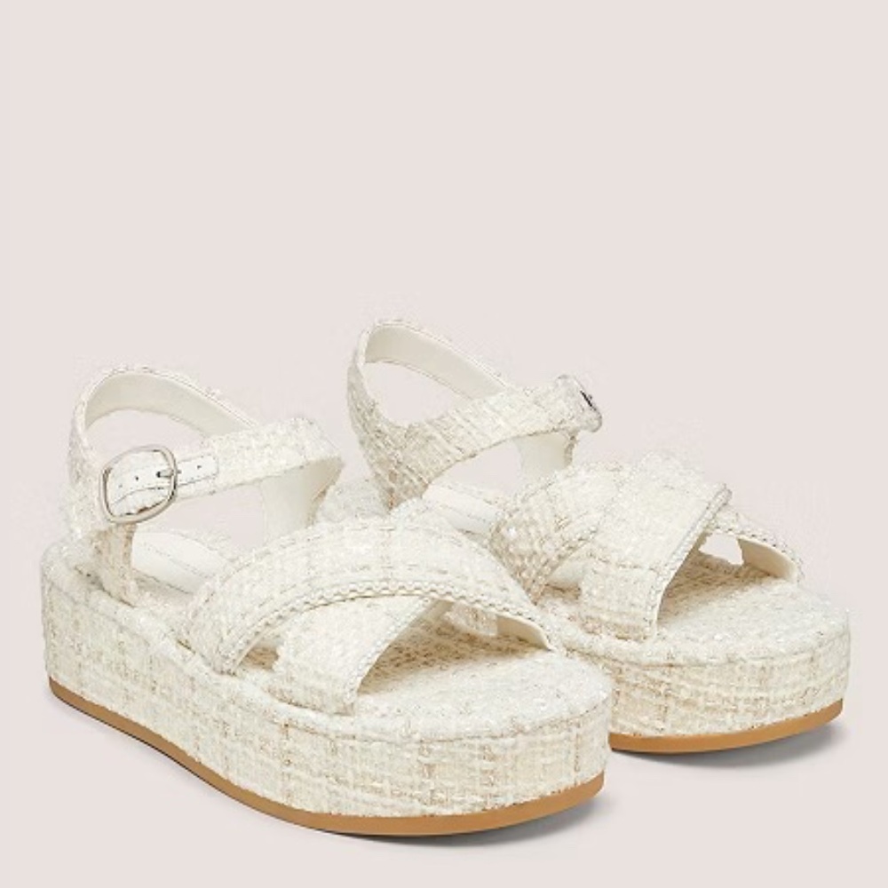 NWT Stuart Weitzman Roza Pearl Flatform Sandal Size 7
